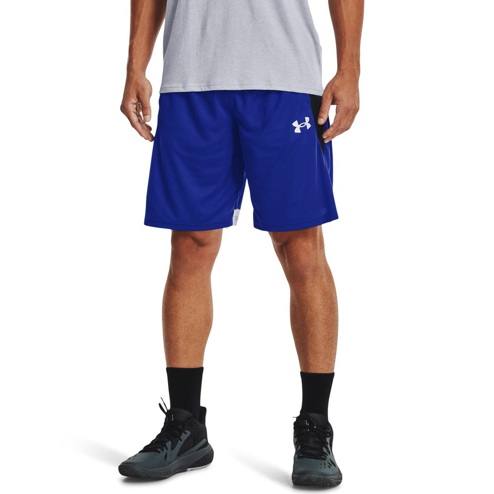 Under Armour Men's Baseline Basketball 10-Inch Shorts, Royal (400)/Black, Large