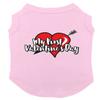 My First Valentine's Day Dog Shirt (Pink, Small) view 1