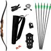 Samick Sage Takedown Recurve Bow and Arrow Set - 62 Inch Complete Ready-to-Use Longbow Archery Set - Includes 6 Arrows, Quiver, Bowstring & Stringer Tool, Arm & Finger Guard for Adults & Older Teens view 1