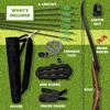 Samick Sage Takedown Recurve Bow and Arrow Set - 62 Inch Complete Ready-to-Use Longbow Archery Set - Includes 6 Arrows, Quiver, Bowstring & Stringer Tool, Arm & Finger Guard for Adults & Older Teens view 2