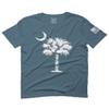 0337. South Carolina State Flag Logo Palmetto for Men T Shirt (Indigo 2X-Large) view 1