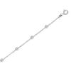 925 Sterling Silver CZ By the Yard Station Anklet Bracelet or Necklace  Bezel Set Foot Chain, 5mm Stones, Gold or Silver Finish, Multiple Lengths, Hypoallergenic, Stamped, Gift Box Included view 2