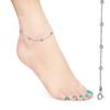 925 Sterling Silver CZ By the Yard Station Anklet Bracelet or Necklace  Bezel Set Foot Chain, 5mm Stones, Gold or Silver Finish, Multiple Lengths, Hypoallergenic, Stamped, Gift Box Included view 3