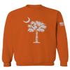 0337. South Carolina State Flag Logo Palmetto Men's Crewneck Sweatshirt (Orange Large) view 1