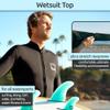 Surf Squared Men's Wetsuit Top Jacket 2mm or 3mm - Neoprene Long Sleeve for Warmth & Comfort, Extended Back Flap - Ideal for Surfing, Snorkeling & Watersports - Large - 2MM view 2