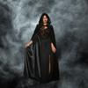 UNDERWRAPS Women's Hooded Halloween Costume Cape with Lining Black view 3