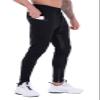 FIRSTGYM Mens Joggers Sweatpants Slim Fit Workout Training Thigh Mesh Gym Jogger Pants with Zipper Pockets Black view 4