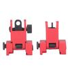 Funpoweroptics Flip Up Front and Rear Iron Sights Best Backup fits Picatinny & Weaver Rails (Red flip up Sight) view 3