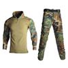 Lilychan Mens Tactical Military Suits Long Sleeve Rip-Stop Uniforms Combat Shirt and Pants Elbow Knee Pads (Jungle Camouflage, X-Small)-1 view 1