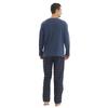 LANBAOSI Pajamas for Men Set Long Sleeve Henley Microfleece Shirt Plaid Flannel Pants Comfy Pjs Sleepwear Plush Loungewear view 3