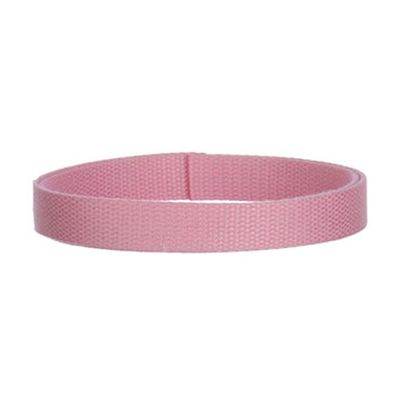 1" Medium Heavy Cotton Webbing for Key Fobs, Purse Straps, Belting - 22 Colors (5 Yards, Pink)