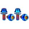 Wanyifa Titanium M5x12mm with Washers Bicycle Water Bottle Cage Hex Bolts Pack of 4 (Burnt Blue) view 3