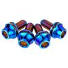 Wanyifa Titanium M5x12mm with Washers Bicycle Water Bottle Cage Hex Bolts Pack of 4 (Burnt Blue) view 4