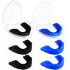 BBTO 6 Pcs Youth Kids Mouth Guard for Sports, Boys Girls Mouth Guard with Case, Mouthguard for Wrestling Boxing Basketball Hockey Football(Classic Style,Dark Blue, Black) view 1