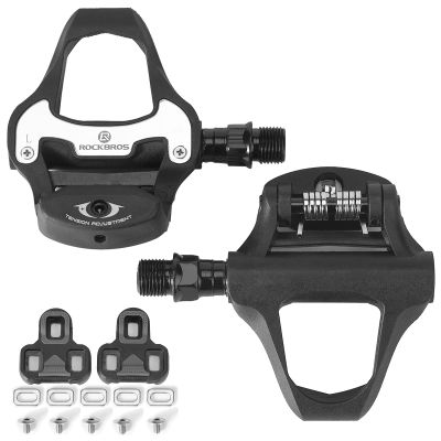 ROCKBROS Road Bike Pedals Clipless Pedals with Cleats Bicycle Pedals for Peloton Spin Stationary Road Bike Compatible with Look KEO