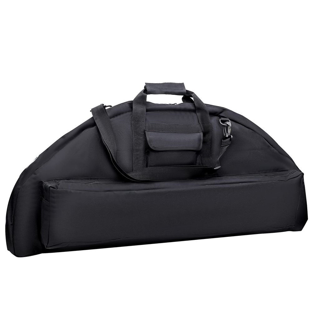 Jaegvida Compound Bow Case Multi-Functional Tactical Bow Bag Quick-Reload Design Portable Hunting Gear Waterproof Outdoor Case (Black, 44)