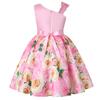 AIMJCHLD Pageant Dresses for Girls Party Birthday First Communion Feast Tutu Ball Gown Flower Dresses Elegant Kids Fall A Line Flower Dress Size 3 4 Years (Pink110) view 2