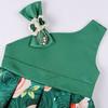 AIMJCHLD Pageant Dresses for Girls Party Birthday First Communion Feast Tutu Ball Gown Flower Dresses Elegant Kids Fall A Line Flower Dress Size 3 4 Years (Green110) view 3