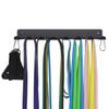 Gym Storage Rack Resistance Band Rack Wall Mount Barbell Rack Heavy Duty Home Gym Storage Rack for Gym Equipment, Exercise Bands, Lifting Belts and Jump Ropes, Gym Accessories (8 prongs) view 2