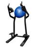 French Fitness FFB Black Half Ball Captain's Chair Leg Raise VKR  Commercial Grade Abdominal & Core Machine with Back Support view 2