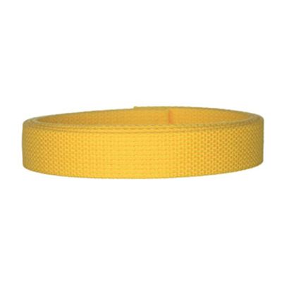 1" Medium Heavy Cotton Webbing for Key Fobs, Purse Straps, Belting - 22 Colors (5 Yards, Yellow)