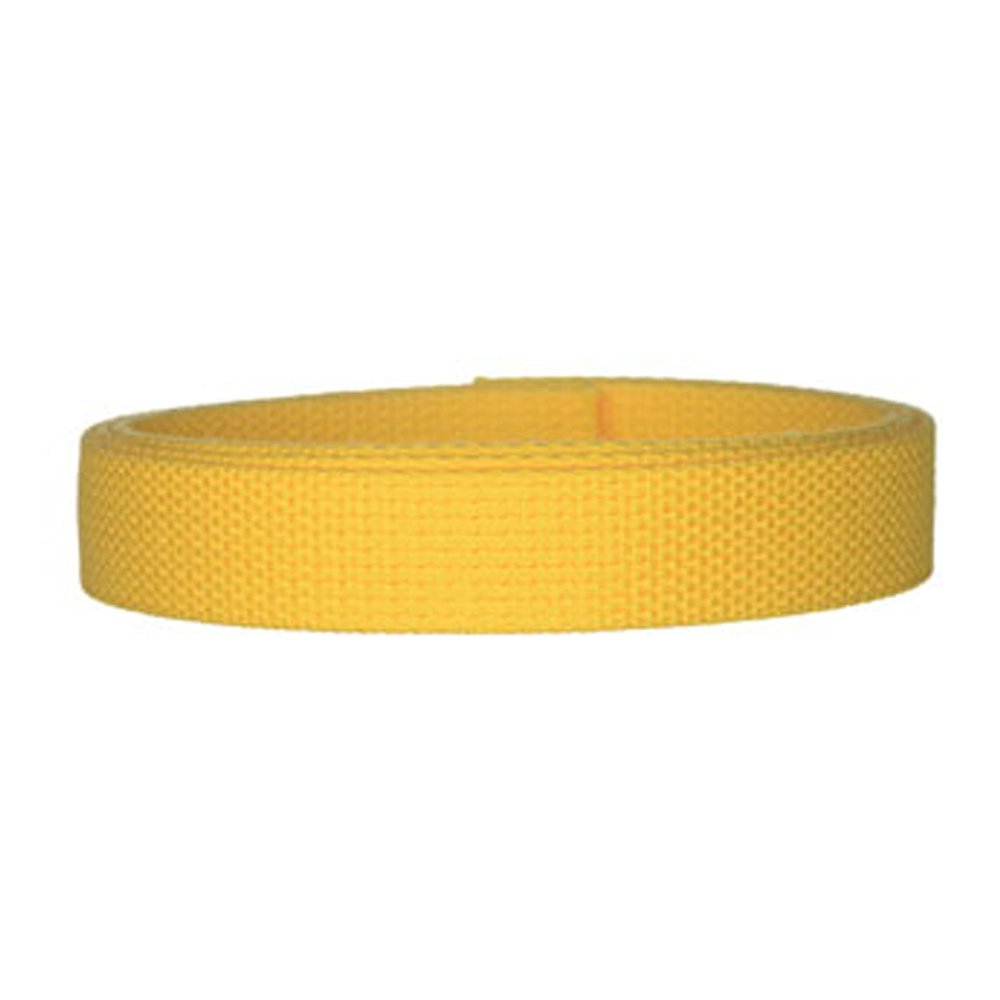 1" Medium Heavy Cotton Webbing for Key Fobs, Purse Straps, Belting - 22 Colors (5 Yards, Yellow)