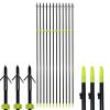 RUOERSI Bowfishing Arrows 34" Hunting Archery Fiberglass Arrows with Broadheads Safety Slide Shooting Targets Practice Arrows for Compound Bow Recurve Bow Slingshot (Pack of 12) view 1