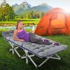 LILYPELLE Folding Camping Cot, Extra Wide Heavy Duty Sleeping Cots with Carry Bag, Double Layer Oxford Portable Travel Camp Cots for Home, Office Nap and Outdoor Beach view 3