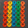 Eco Walker 4inch Mini Floor Spot Markers for Classroom Preschool and Kindergarten (Set of 20pcs) (number 1-30) view 4