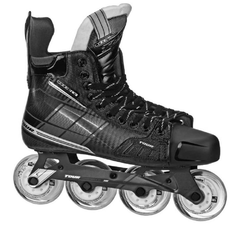 TOUR Unisex Code LX Sr Inline Hockey Skate, Adult, Black, 11 M US