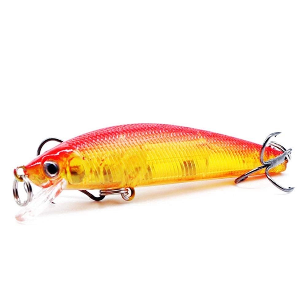 HangFuture Lifelike Bait Fishing Lure 1pc Quality Laser Minnow Fishing Lure 7.5g 8.5cm Hard Crankbait Wobblers Artificial Floating Jerkbait Trolling Bass Isca Carp Fishing Gear (Color : 06)