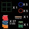 18.2Inch 3-in-1 Glowing Ring Toss Tic Tac Toe Outdoor Game for Adults and Family, Camping Games, 5 Blue Rings & 5 Red Rings view 3