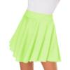 Afibi Casual Mini Stretch Waist Flared Plain Pleated Skater Skirt (XX-Large, Candy Green) view 4