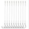 Beoccudo Circle Hooks Rigs Saltwater Steel Leader Wire, 25pcs Heavy Duty Circle Hook with Leader Wire Bass Catfish Fishing Lure Rig view 1