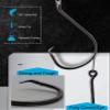 Beoccudo Circle Hooks Rigs Saltwater Steel Leader Wire, 25pcs Heavy Duty Circle Hook with Leader Wire Bass Catfish Fishing Lure Rig view 4