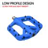 FIFTY-FIFTY Mountain Bike Pedals, Non-Slip MTB Nylon Composite, 9/16" Bicycle Pedals, Lightweight and Wide Flat Platform (Blue) view 4
