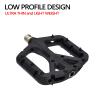 FIFTY-FIFTY Mountain Bike Pedals, Non-Slip MTB Nylon Composite, 9/16" Bicycle Pedals, Lightweight and Wide Flat Platform (Black) view 4