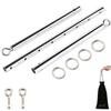 EXREIZST Expandable Spreader Bar Set with Bag and Premium Soft Pad Leather Straps System Set Adjustable Home Yoga Bar Kit, Black view 3