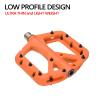 FIFTY-FIFTY Mountain Bike Pedals, Non-Slip MTB Nylon Composite, 9/16" Bicycle Pedals, Lightweight and Wide Flat Platform (Orange) view 4