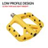 FIFTY-FIFTY Mountain Bike Pedals, Non-Slip MTB Nylon Composite, 9/16" Bicycle Pedals, Lightweight and Wide Flat Platform (Yellow) view 4