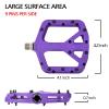 FIFTY-FIFTY Mountain Bike Pedals, Non-Slip MTB Nylon Composite, 9/16" Bicycle Pedals, Lightweight and Wide Flat Platform (Purple) view 3