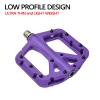 FIFTY-FIFTY Mountain Bike Pedals, Non-Slip MTB Nylon Composite, 9/16" Bicycle Pedals, Lightweight and Wide Flat Platform (Purple) view 4