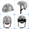 CELOID Kids Bike Helmet,Youth Skateboard Helmets for Ages 8-10-14 Years Boys Girls,Adjustable Multi-Sport Bicycle Skateboarding Football Roller Skating Scooter Rollerblade Balance Bike Helmet,Grey view 2