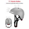 CELOID Kids Bike Helmet,Youth Skateboard Helmets for Ages 8-10-14 Years Boys Girls,Adjustable Multi-Sport Bicycle Skateboarding Football Roller Skating Scooter Rollerblade Balance Bike Helmet,Grey view 4
