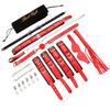 EXREIZST Expandable 3 in 1 Spreader Bar Set and Premium Soft Pad Leather Straps System Set Adjustable Training Tools Sports Kit with Storage Bag, Black and Red view 1