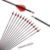 24pc ID 5.2mm .204" Custom Length 22-31 Inch Carbon Arrows Spine 300 350 400 500 600 700 Target Practice & Hunting Arrow Rotatable Nock for Recurve Bow Compound Bow Adult Youth Shooting view 1