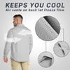 Outdoor Ventures Men's UPF 50+ UV Sun Protection SPF Hiking Shirt Long Sleeve Lightweight Quick Dry for Safari Travel Fishing Silver Grey view 2