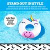 BigMouth Inc. Happy Unicorn Pool Float, Large 4' Wide Inflatable Floatie Tube, Blow Up Swim Ring, Fun Outdoor Summer Pool Party Water Toy view 2