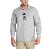 Outdoor Ventures Men's UPF 50+ UV Sun Protection SPF Hiking Shirt Long Sleeve Lightweight Quick Dry for Safari Travel Fishing Silver Grey view 1