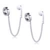 NILSTOREY Earrings for Earbuds Holder Clips, 1 Pair Clip-On Anti Lost Earring Strap for Earbuds (Non Piercing), Wireless Earhooks Earbuds Earphone Holder (Circle Style) view 1